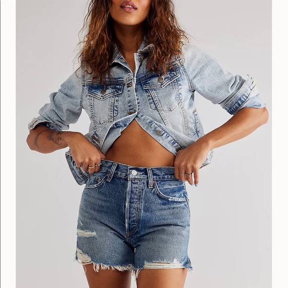 Agolde high rise shorts NEW - Picture 1 of 5